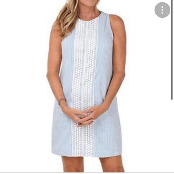 London Times Dresses & Skirts - NWOT Seersucker London Times White and Blue Dress